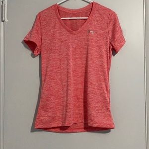 Pink silk underarmour shirt